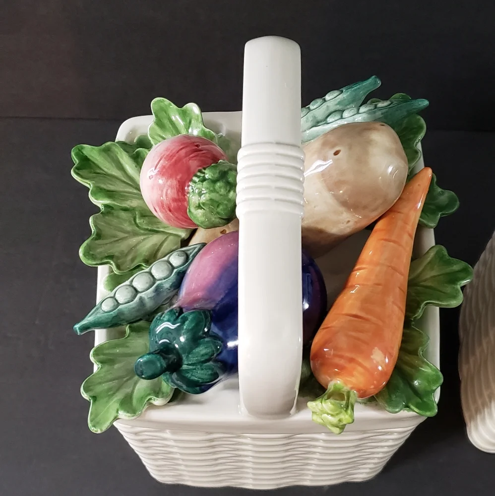 Vintage Fitz And Floyd Basket Weave Canister